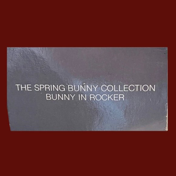 Vtg AVON GIFT COLLECTION SPRING BUNNY IN PINK ROCKER EASTER ORNAMENT - Picture 6 of 6